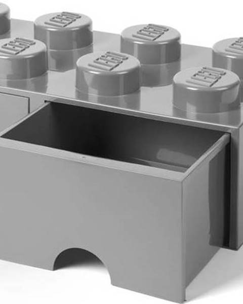 LEGO Šedý úložný box se dvěma šuplíky LEGO®
