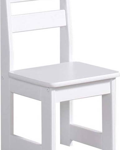 Bílá dětská židle z masivního borovicového dřeva Pinio Baby