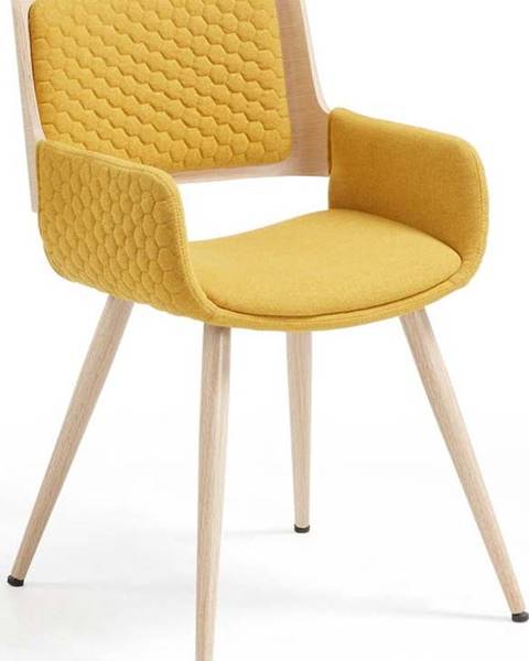 La Forma Hořčicově žlutá židle Kave Home Andre