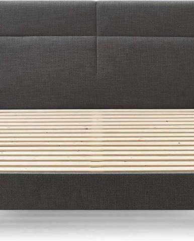 Černá dvoulůžková postel Bobochic Paris Elyna Dark, 160 x 200 cm