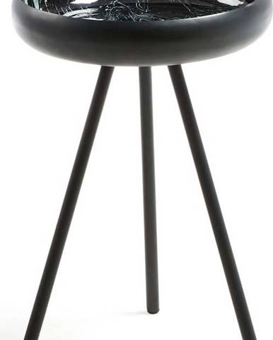 Černý odkládací stolek Kave Home Reuber, ø 36 cm