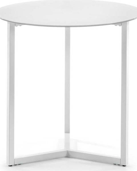 La Forma Bílý odkládací stolek Kave Home Marae, ⌀ 50 cm