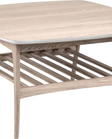 Konferenční stolek s podnožím z dubového dřeva Actona Woodstock, 80 x 80 cm