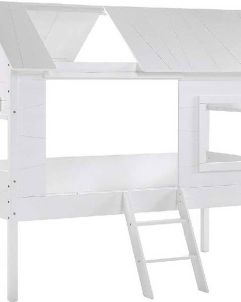 Vipack Bílá dětská domečková postel Vipack Charlotte, 135 x 200 cm