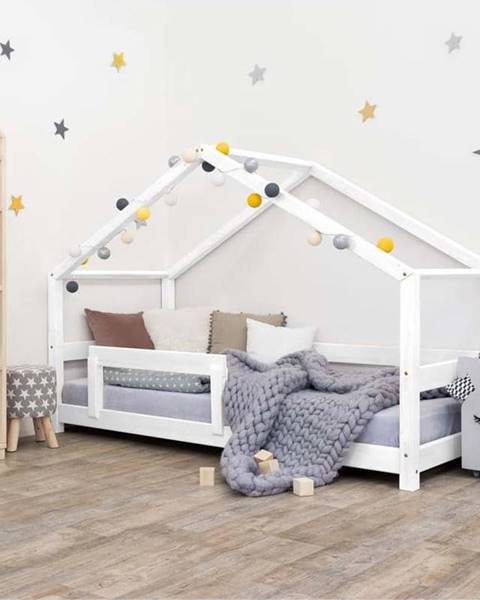 Benlemi Bílá dřevěná dětská postel Benlemi Lucky, 80 x 180 cm