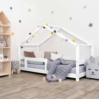 Bílá dřevěná dětská postel Benlemi Lucky, 80 x 180 cm
