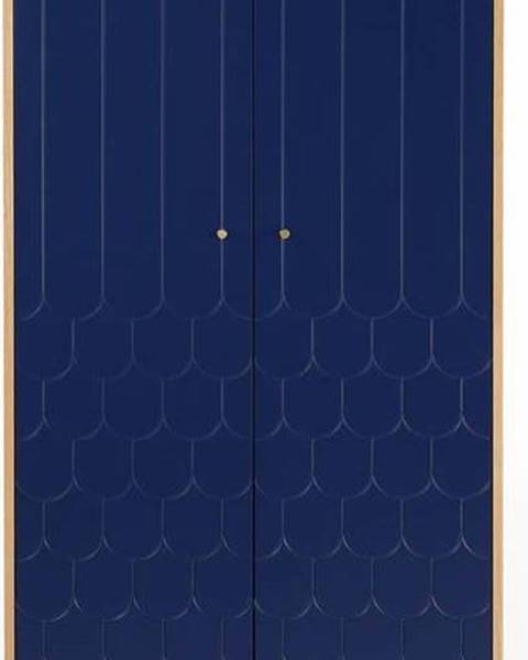 Woodman Tmavě modrá šatní skříň 80x190 cm Lia - Woodman
