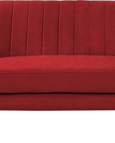 Mazzini Sofas Červená sametová pohovka Mazzini Sofas Sardaigne, 158 cm