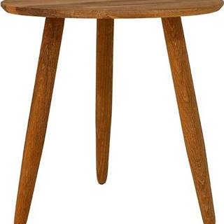 Odkládací stolek z masivního dubového dřeva Canett Uno, ø 40 cm