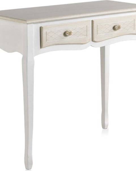 Dřevěný konzolový stolek s 2 zásuvkami Geese Ethel