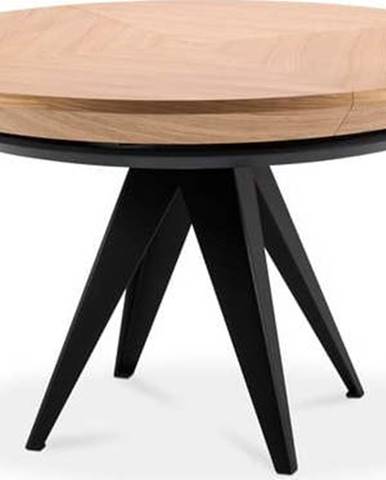 Rozkládací stůl s černými kovovými nohami Windsor & Co Sofas Magnus, ø 120 cm