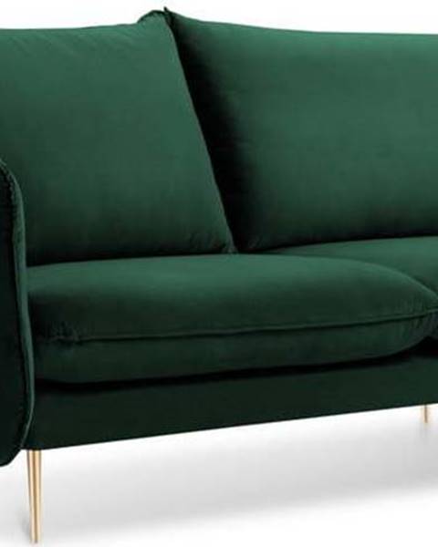 Lahvově zelená sametová pohovka Cosmopolitan Design Florence, 160 cm
