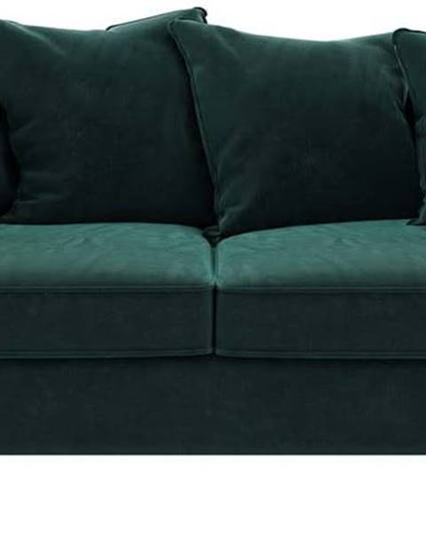 Ghado Tmavě tyrkysově zelená sametová pohovka Ghado Esme, 176 cm