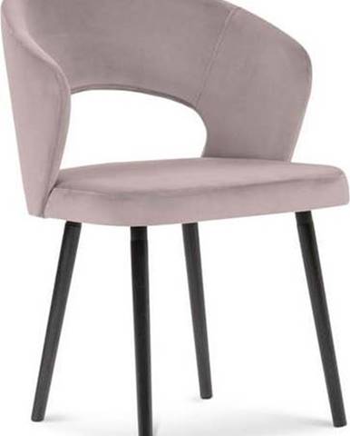 Půdrově růžová jídelní židle se sametovým potahem Windsor & Co Sofas Elpis