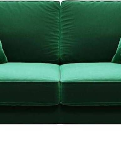 Zelená sametová pohovka MESONICA Kobo, 167 cm