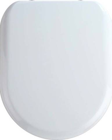 Bílé WC sedátko se snadným zavíráním Wenko Santana, 44 x 37 cm