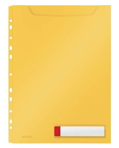 Žluté velkokapacitní kancelářské desky Leitz Cosy, A4