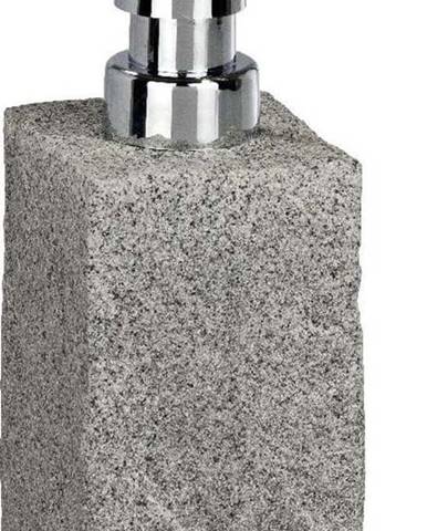 Šedý dávkovač mýdla Wenko Granite, 210 ml