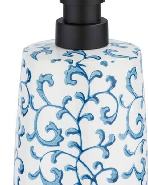 WENKO Keramický dávkovač na mýdlo s modro-bílým dekorem Wenko Mirabello, 400 ml
