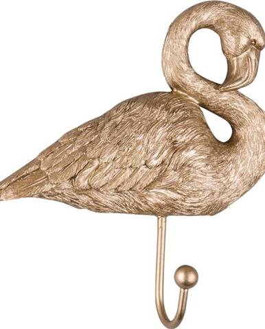 Věšák ve zlaté barvě Leitmotiv Flamingo
