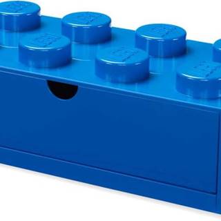 Modrý stolní box se zásuvkou LEGO®, 31 x 16 cm