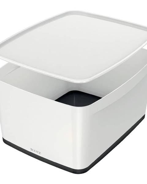 Leitz Bílo-černý plastový úložný box s víkem MyBox - Leitz