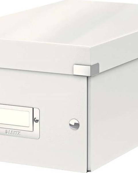 Leitz Bílý kartonový úložný box s víkem Click&Store - Leitz