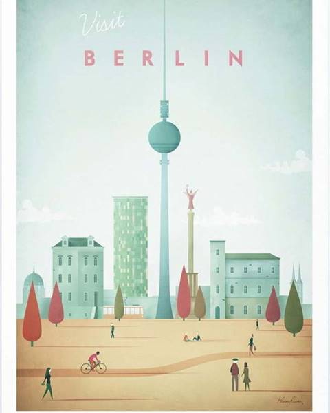 Travelposter Plakát Travelposter Berlin, 50 x 70 cm