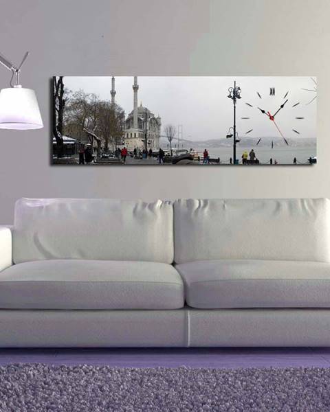 ClockArt Obrazové hodiny Ve městě, 30 x 90 cm