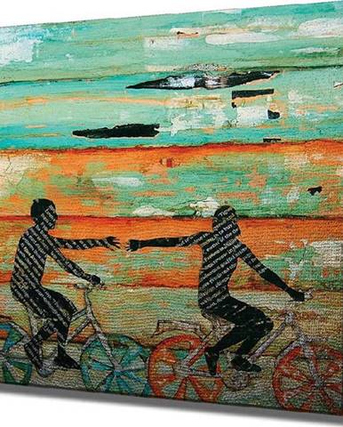Nástěnný obraz na plátně Bike Trip, 45 x 45 cm