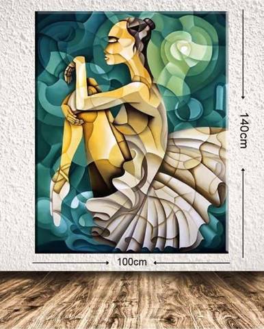 Obraz Tablo Center Geometric Ballerina, 100 x 140 cm