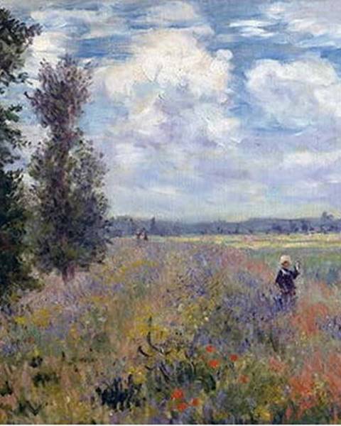Fedkolor Reprodukce obrazu Claude Monet - Poppy Fields near Argenteuil, 40 x 30 cm