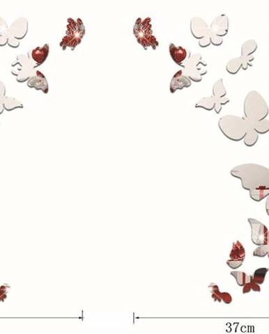 Sada 28 zrcadlových samolepek Ambiance Butterfly