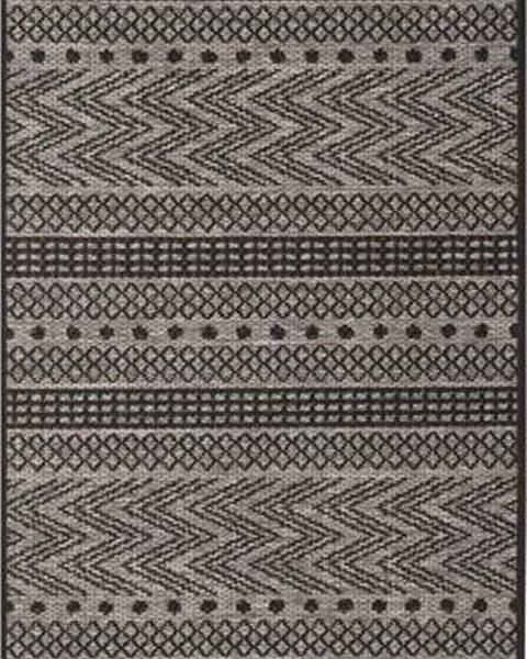 Bougari Černo-béžový venkovní koberec NORTHRUGS Sidon, 70 x 200 cm