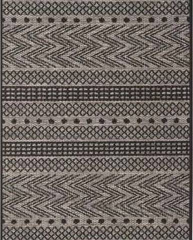 Černo-béžový venkovní koberec NORTHRUGS Sidon, 70 x 200 cm