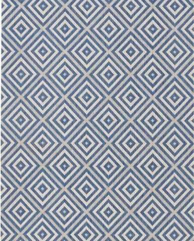 Modrý venkovní koberec NORTHRUGS Karo, 80 x 150 cm