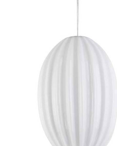 Bílé skleněné závěsné svítidlo Leitmotiv Smart, ø 20 cm
