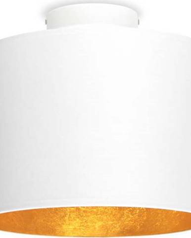 Bílé stropní svítidlo s detailem ve zlaté barvě Sotto Luce MIKA S, ⌀ 25 cm