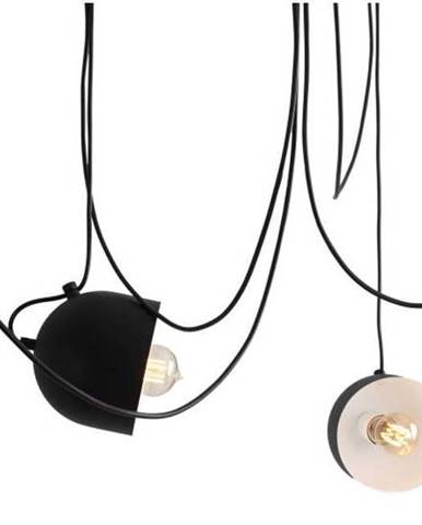 Černé závěsné světlo pro 4 žárovky Custom Form Popo