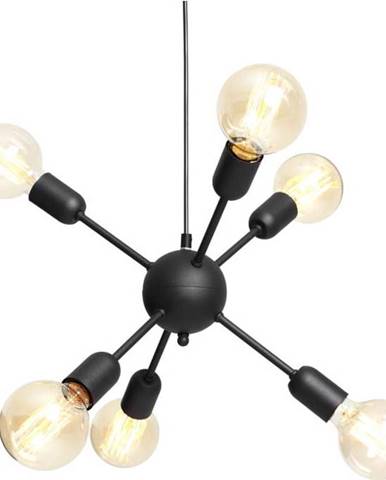 Černé závěsné světlo pro 6 žárovek Custom Form Vanwerk Ball