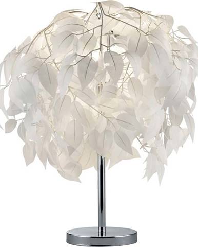 Bílá stolní lampa Trio Leavy, výška 60 cm