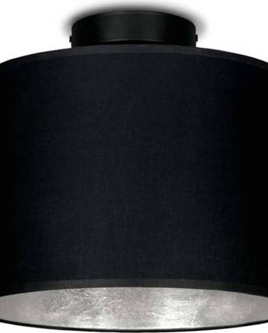 Černé stropní svítidlo s detailem ve stríbrné barvě Sotto Luce MIKA, ⌀ 25 cm