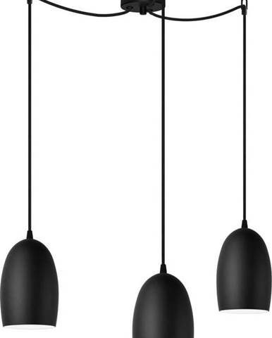 Černé trojramenné závěsné svítidlo Sotto Luce UME Matte, ⌀ 14 cm