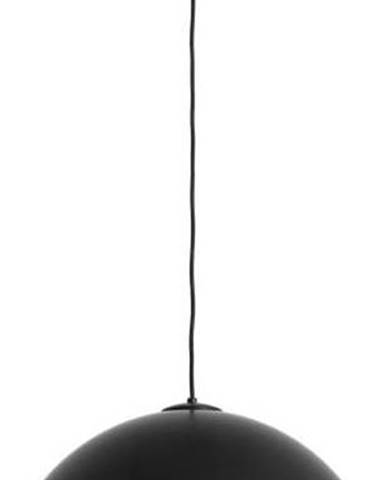 Černé závěsné svítidlo s detailem v měděné barvě Custom Form Lord, ø 50 cm