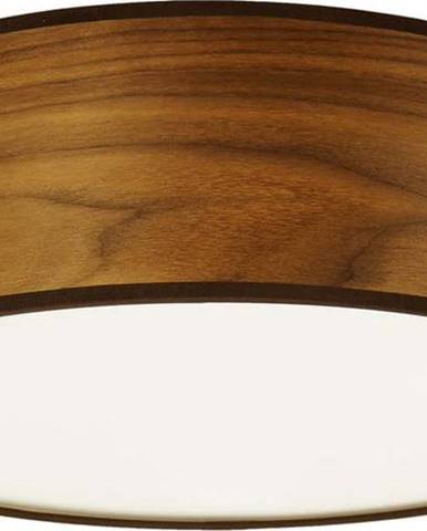 Stropní svítidlo z přírodní dýhy v barvě ořechového dřeva Sotto Luce TSURI M, ⌀ 30 cm