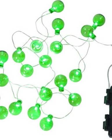 Zelený venkovní světelný LED řetěz Star Trading Globe Light, délka 1,6 m
