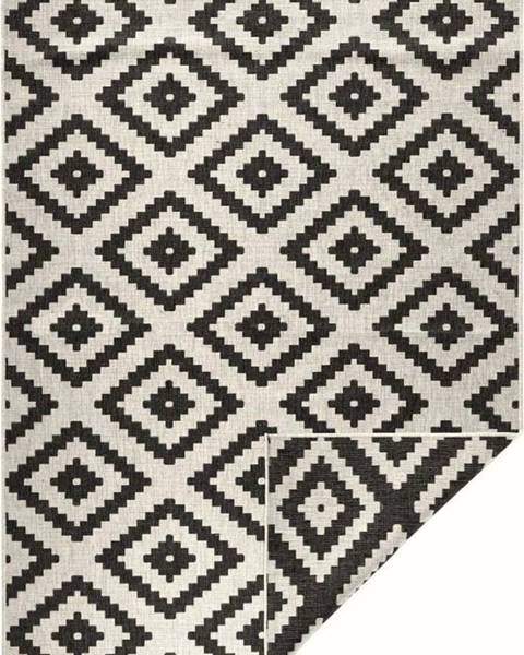 Bougari Černo-krémový venkovní koberec NORTHRUGS Malta, 160 x 230 cm