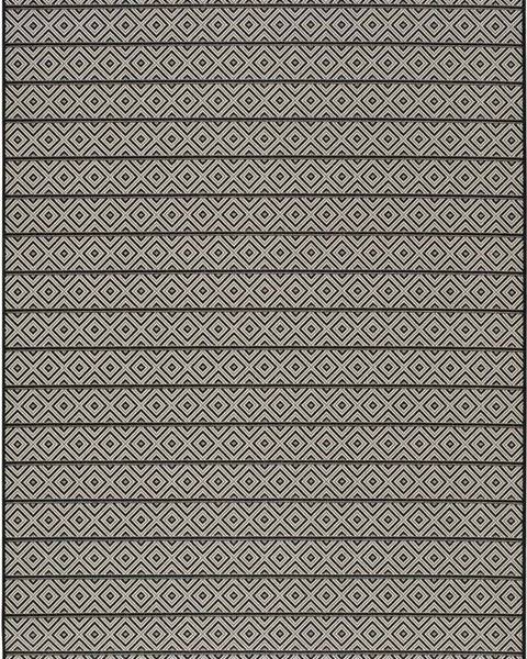Universal Tmavě šedý venkovní koberec Universal Tokio Stripe, 60 x 110 cm