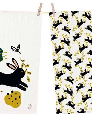 Set 2 kusů utěrek Butter Kings z bavlny Jumping Rabbit, 70 x 50 cm