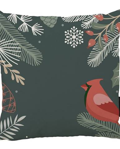 Vánoční polštář s bavlněným povlakem Butter Kings Frosted Branches, 45 x 45 cm